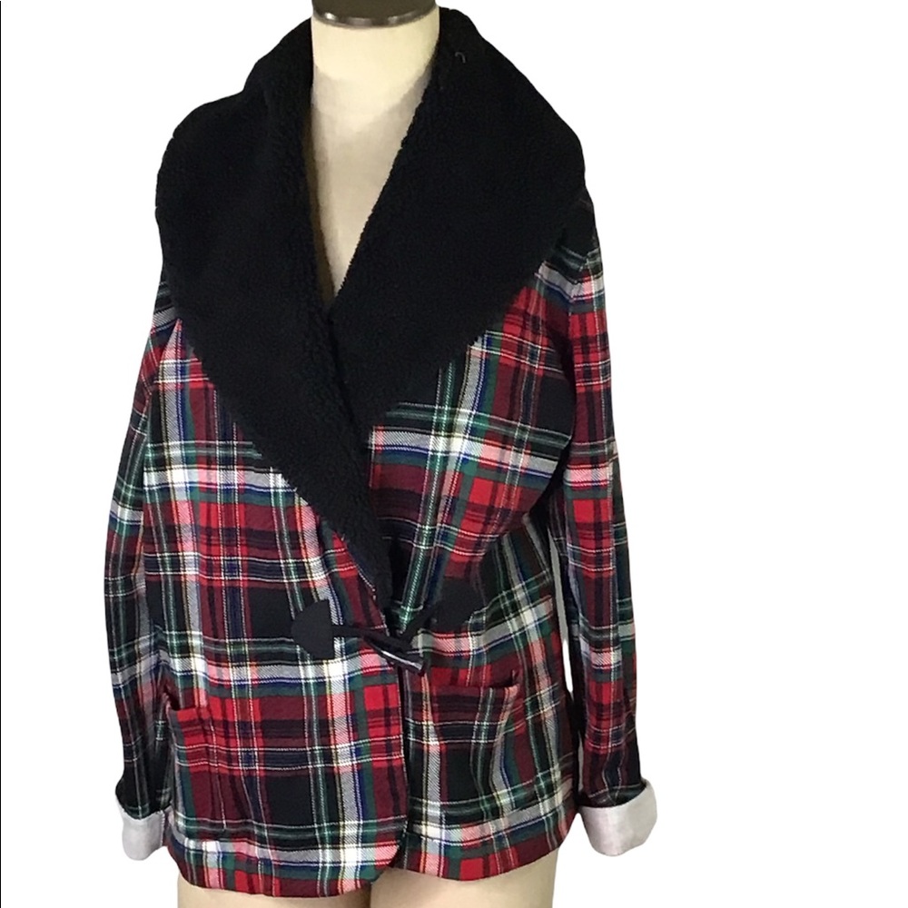 Lauren Ralph Lauren Plaid Toggle Blazer , XL, EUC